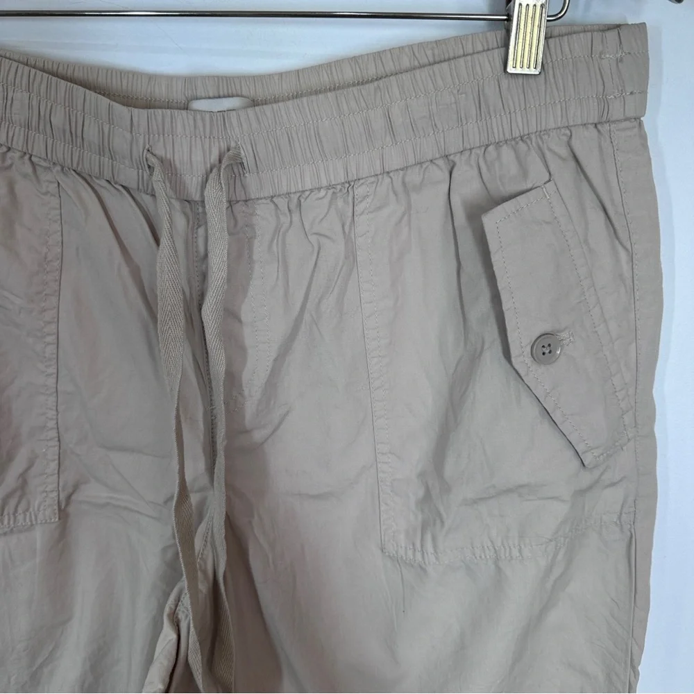 Loft Khaki Pull On Cargo Pants size 14 Straight Leg - Picture 2 of 5